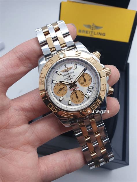 breitling two tone chronomat 41|breitling chronomat 41 automatic watch.